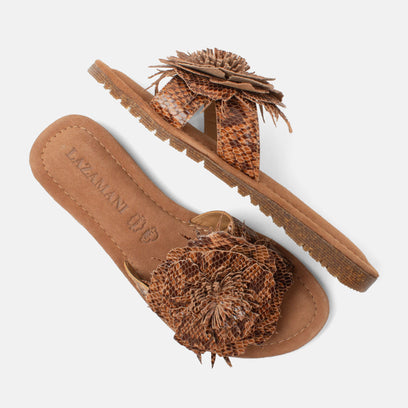 Moa Women's Suede Slippers Tan