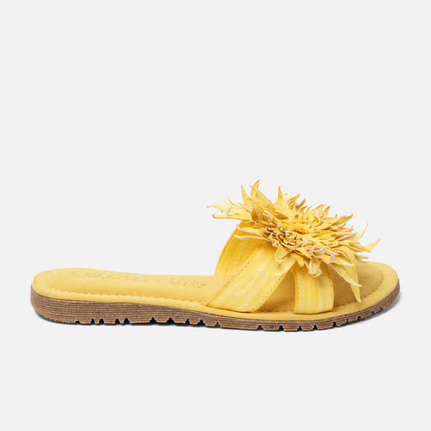 Moa Women's Leather Slippers Yellow