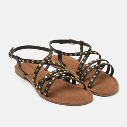 Tova Women's Leather Sandals Black