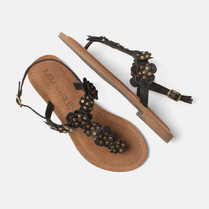 Pippa Women's Leather Sandals Black