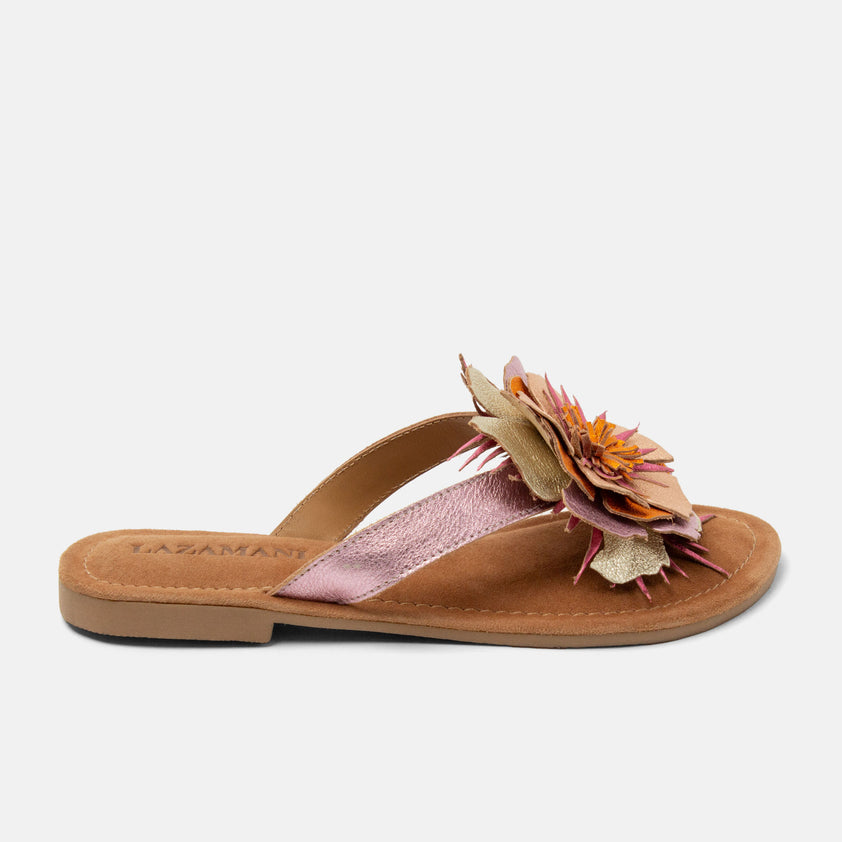 Hilde Women's Leather Slippers Rose