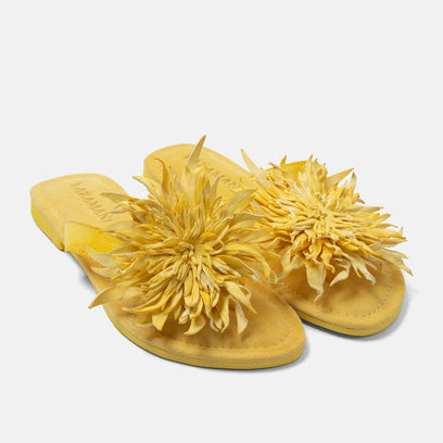 Cynthia Ciabatte da Donna in Pelle Gialle
