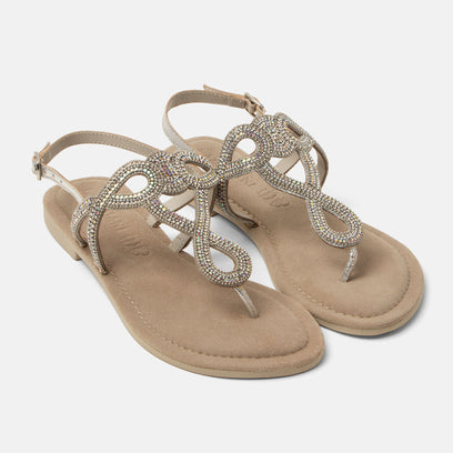 Luus Women's Leather Sandals Silver