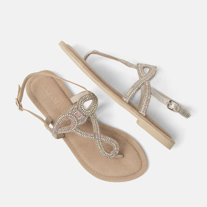 Luus Women's Leather Sandals Silver