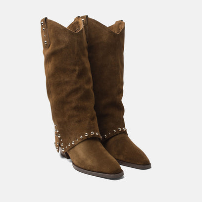 Jane Women's Suede Boots Moss