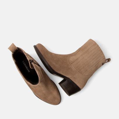 An Women's Suede Ankle Boots Taupe