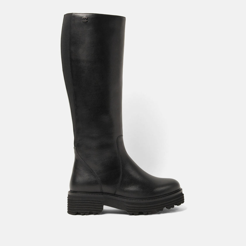 El Women's Leather High Boots Black