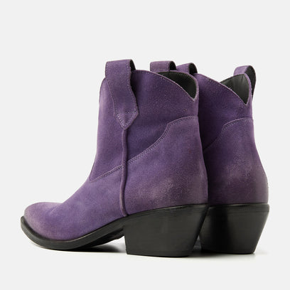 Gigi Women's Suede Ankle Boots Lavender