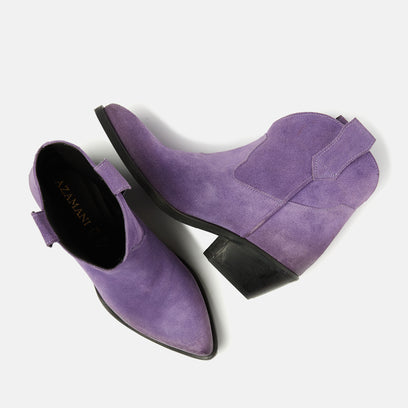 Gigi Women's Suede Ankle Boots Lavender