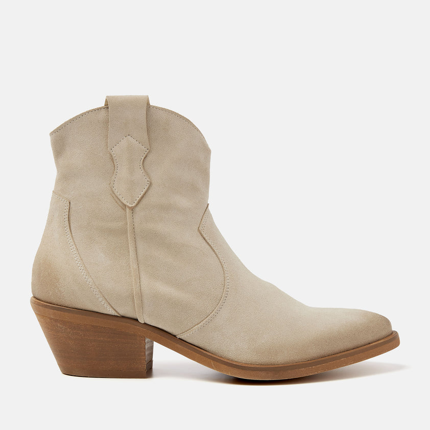 Arianna Women's Suede Ankle Boots Beige