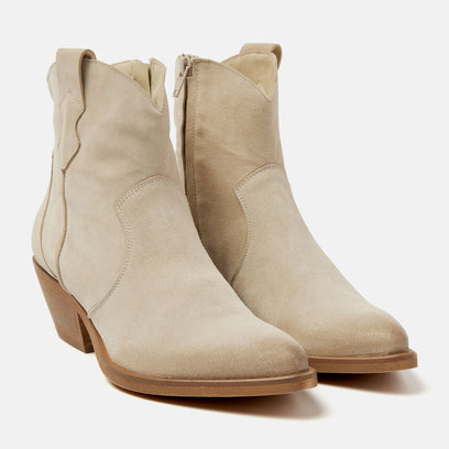 Arianna Women's Suede Ankle Boots Beige