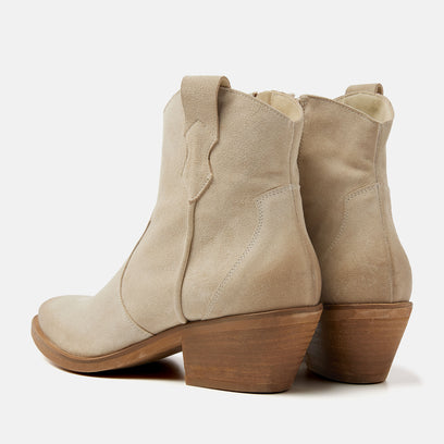 Arianna Women's Suede Ankle Boots Beige