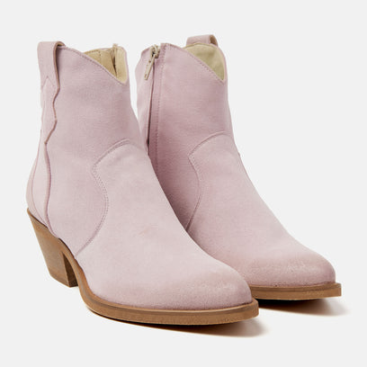Arianna Women's Suede Ankle Boots Rosa