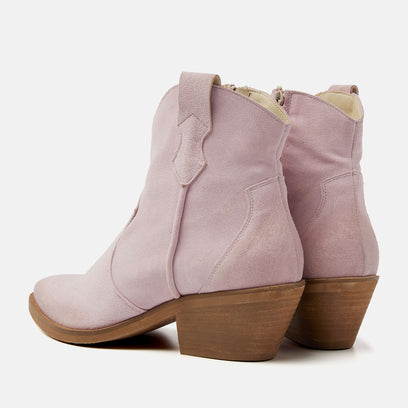 Arianna Women's Suede Ankle Boots Rosa