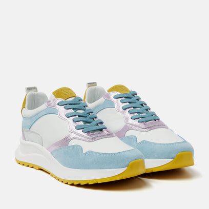 Valencia Women's Leather Sneakers Blue