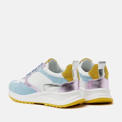 Valencia Women's Leather Sneakers Blue