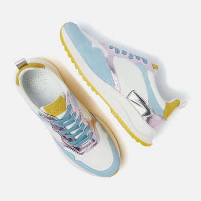 Valencia Women's Leather Sneakers Blue