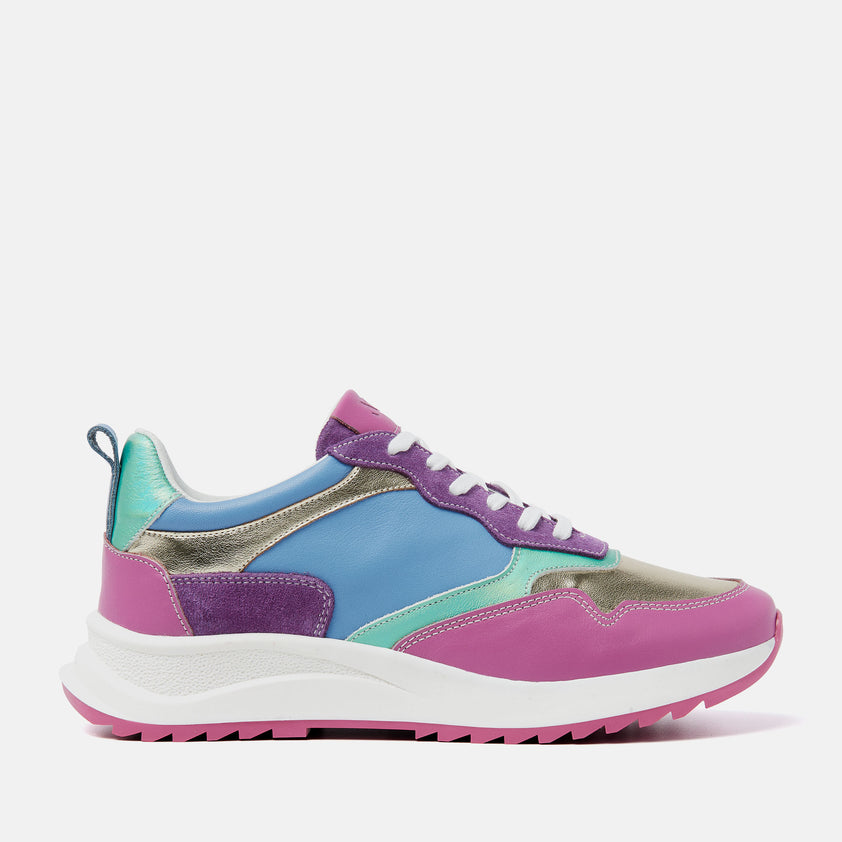 Valencia Women's Leather Sneakers Fuxia