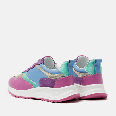 Valencia Women's Leather Sneakers Fuxia