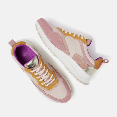 Valencia Women's Leather Sneakers Rose