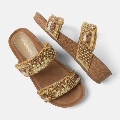 Sol Women's Slippers Leather Beige