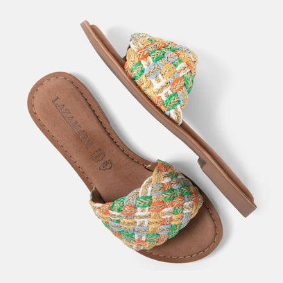 Zita Women's Slippers Raffia Multi