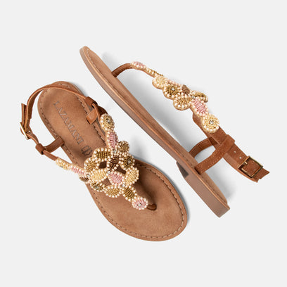 Maritza Women's Sandals Leather Tan