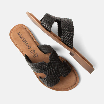 Flor Women's Slippers Leather Black