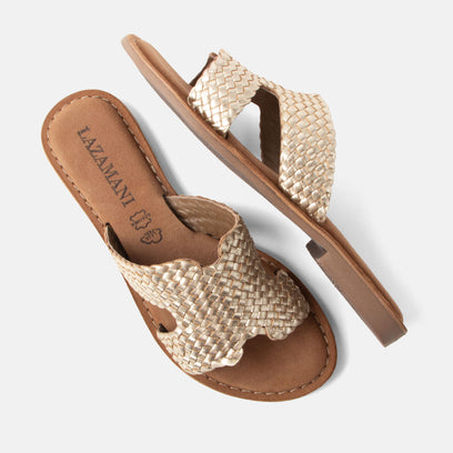 Flor Women's Slippers Leather Gold