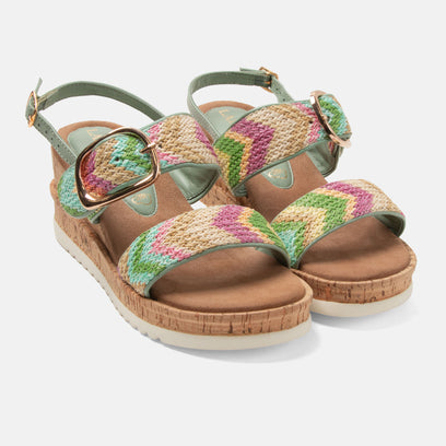 Carla Women's Sandals Raffia Gold