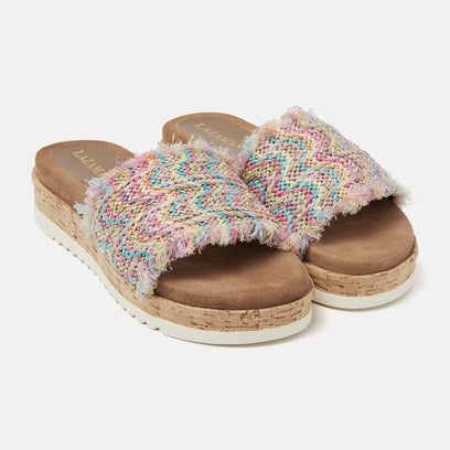 Violet Women's Raffia Slippers Pink