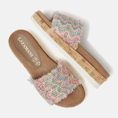 Violet Women's Raffia Slippers Pink