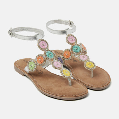 Harper Women's Leather Sandals Multi