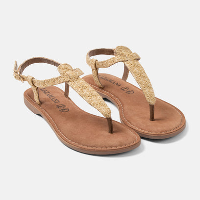 Dia Women's Sandals Raffia Gold