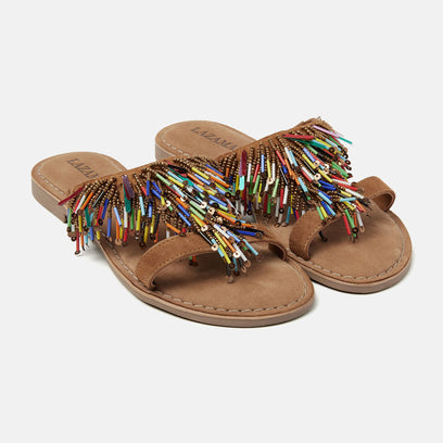 Freya Women's Suede Slippers Tan