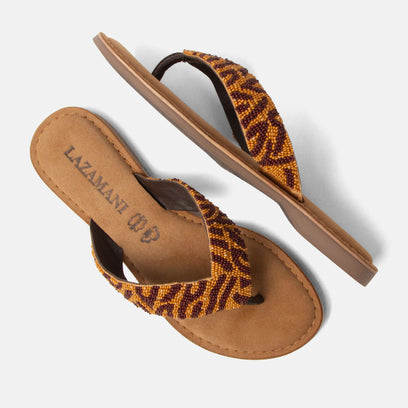 Ebba Women's Leather Slippers Brown