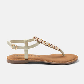 Suvi Sandali da Donna in Pelle Bianco Sporco Suvi Women's Leather Sandals Offwhite