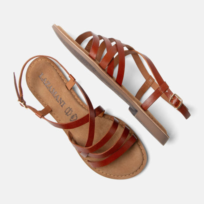Zuza Women's Leather Sandals Tan