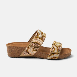 Dagmar Women's Slippers Leather Beige Dagmar Women's Slippers Leather Beige
