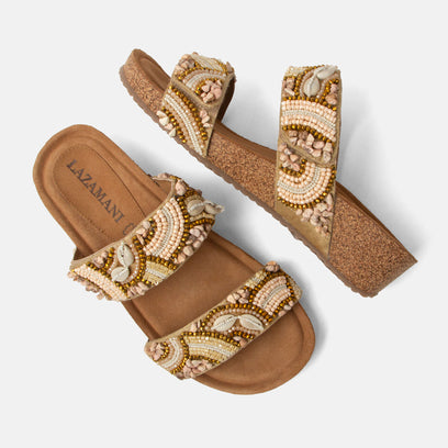 Dagmar Women's Slippers Leather Beige