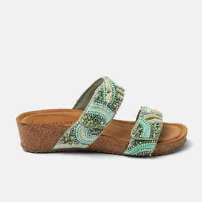 Dagmar Women's Slippers Leather Mint Dagmar Women's Slippers Leather Mint