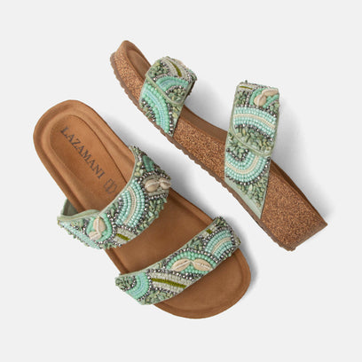 Dagmar Women's Slippers Leather Mint