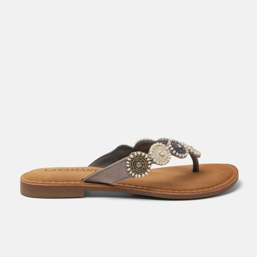 Loua Women's Suede Slippers Grey