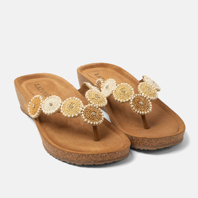 Mare Ciabatte Scamosciate Donna Beige