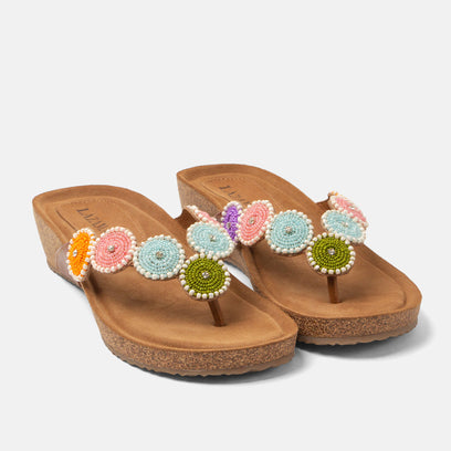 Mare Women's Leather Slippers Multi