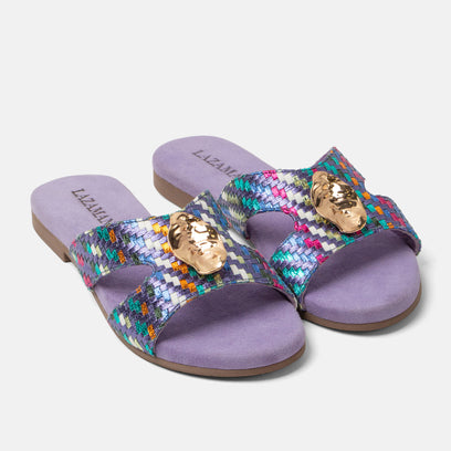 Hailey Women's Leather Slippers Lilac