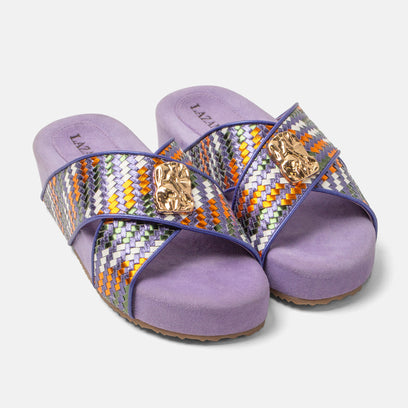 Lizzy Women's Leather Slippers Lilac