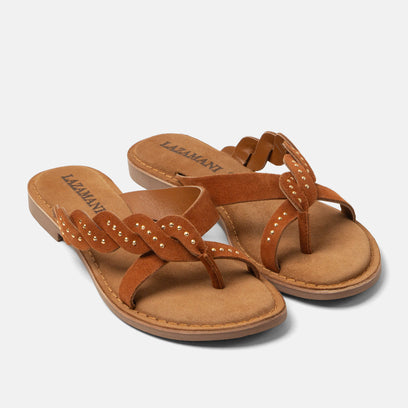 Lena Women's Suede Slippers Tan
