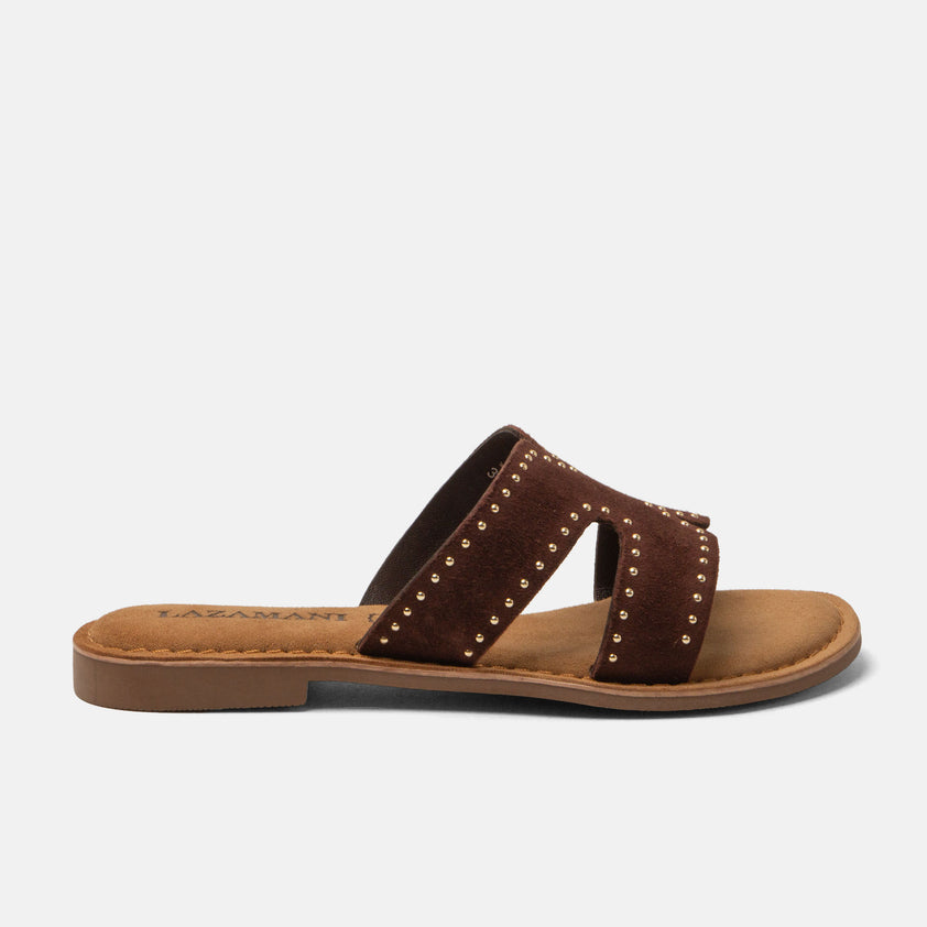 Lina Women's Suede Slippers Brown