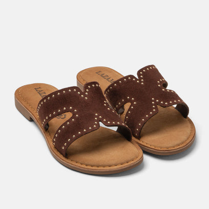 Lina Women's Suede Slippers Brown